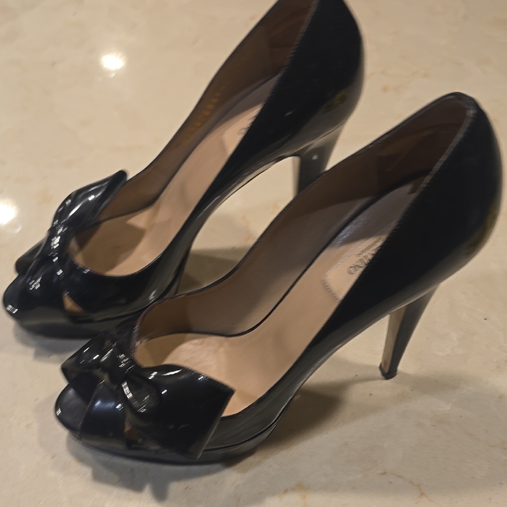 Valentino Black Patent Leather Heels